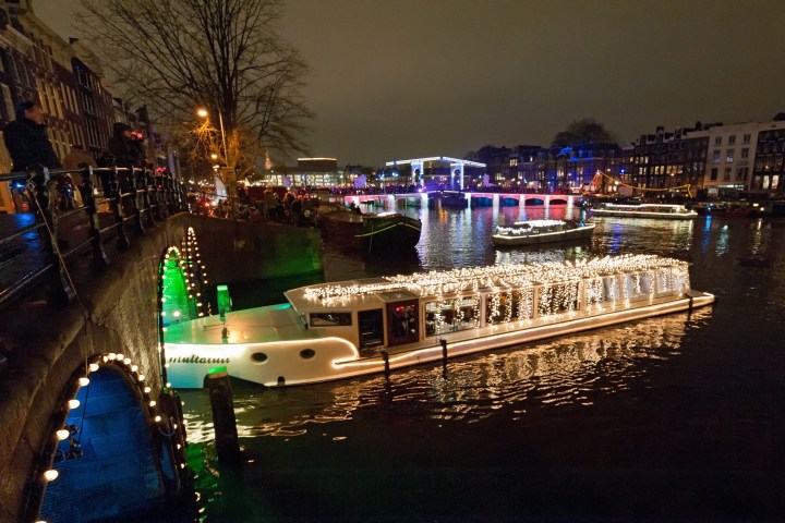 amsterdam night cruise during the Amsterdam Light festival