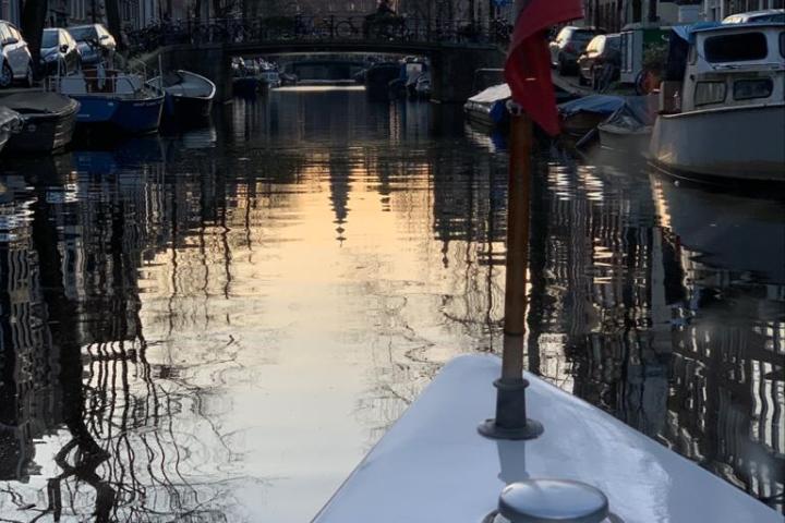canal boat in the Jordaan