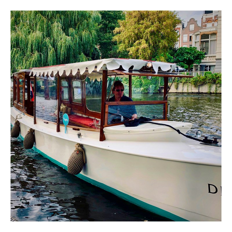 Our boat on the canal