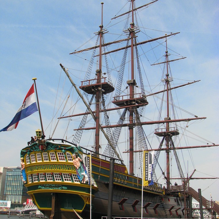 VOC (Dutch East India Company) ship in Amsterdam