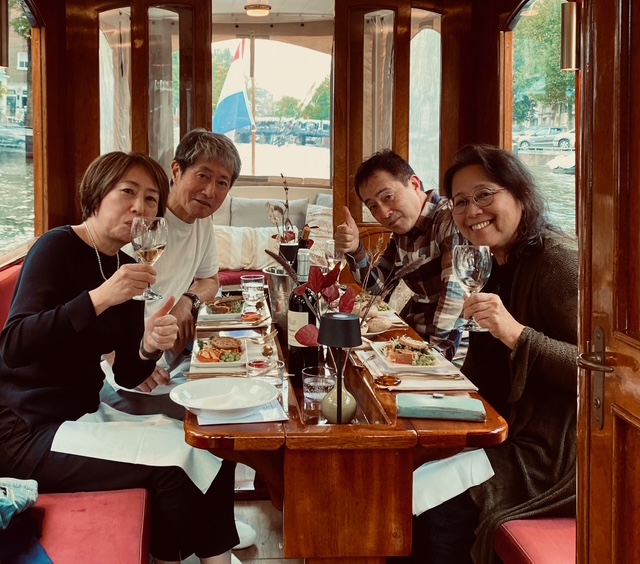 Dinner on private boat Leaudine in Amsterdam