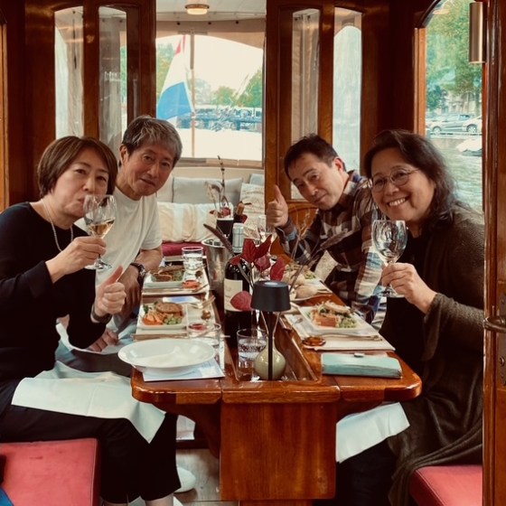 Dinner on private boat Leaudine in Amsterdam